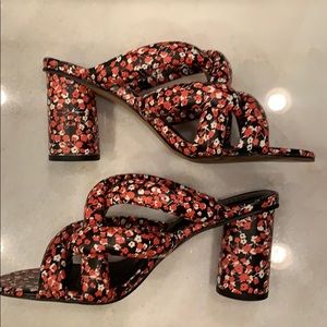 Rebecca Minkoff floral print strappy mules
